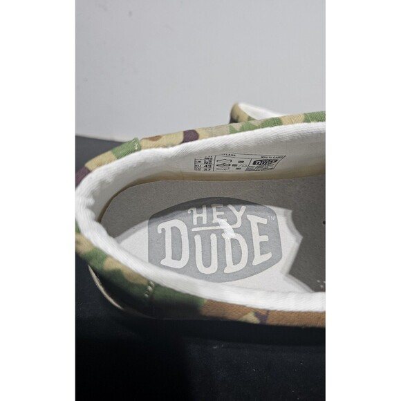 New Hey Dude Wally Camouflage Multi Camo Shoes Slip On Men’s Size 9 40004-9CQ main image 6